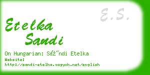 etelka sandi business card